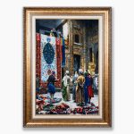 تابلو فرش دستبافت طرح بازار فرش کد 7412514