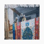 تابلو فرش دستبافت طرح بازار فرش کد 7412514 - Image 3