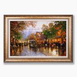 تابلو فرش دستبافت طرح منظره شانزلیزه کد 7412516