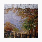 تابلو فرش دستبافت طرح منظره شانزلیزه کد 7412516 - Image 3