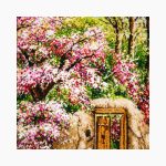 تابلو فرش دستبافت طرح کوچهباغ بهار - Image 2