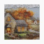 تابلو فرش دستبافت طرح منظره دهکده اشرافی کد 7412615 - Image 3