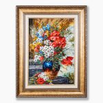 تابلو فرش دستبافت طرح گل پله کد 741281