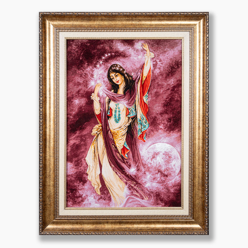 133 تابلو فرش دستبافت طرح ستاره صبحگاهی کد 741374 - Image 1