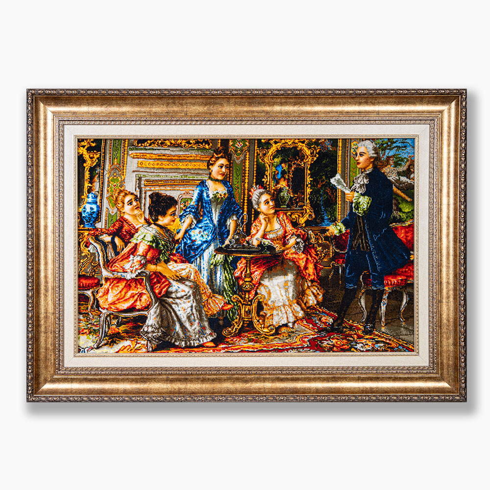 139 تابلو فرش دستبافت طرح شاعر جوان کد 741332 - Image 1