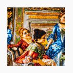 تابلو فرش دستبافت طرح شاعر جوان کد 741332 - Image 2