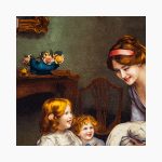 تابلو فرش دستبافت طرح مهر مادر کد 741333 - Image 2