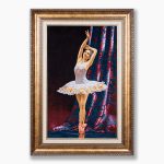 تابلو فرش دستبافت طرح رقص باله کد 741345