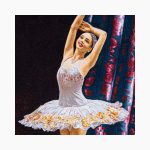 تابلو فرش دستبافت طرح رقص باله کد 741345 - Image 2