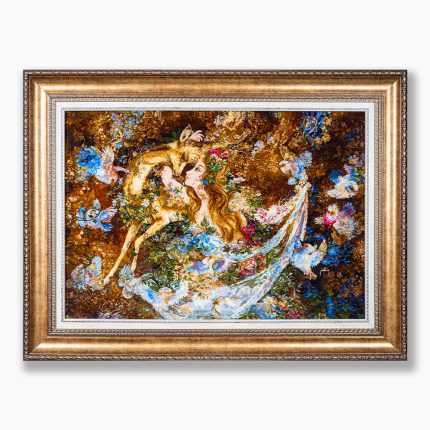 تابلو فرش دستبافت طرح نیاز و نوازش کد 741379