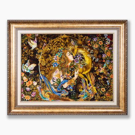 تابلو فرش دستبافت طرح تمنای بخشایش کد 7413711