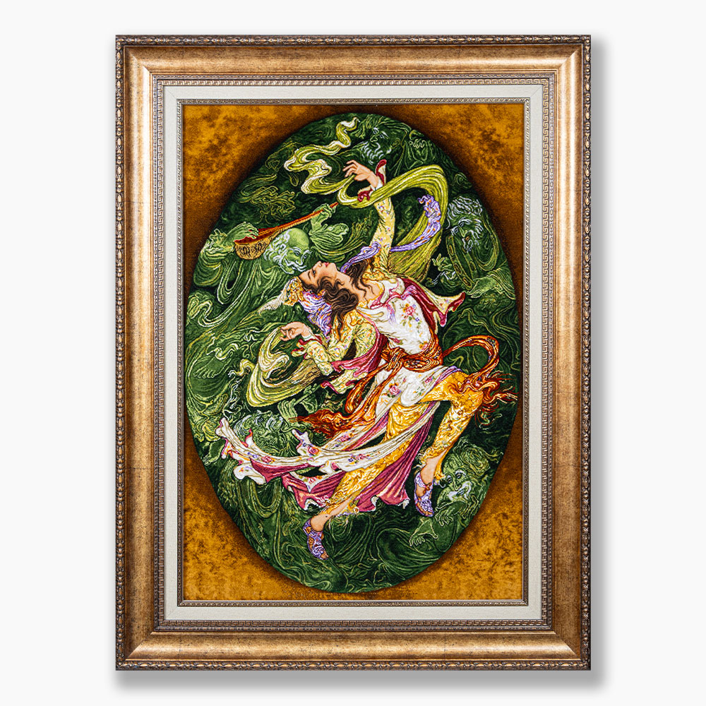 187 تابلو فرش دستبافت طرح نشاط هستی کد 7413712 - Image 1