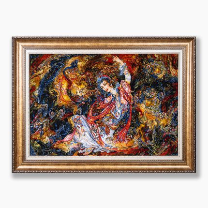 تابلو فرش دستبافت طرح سروش عالم غیب کد 7413713