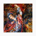 تابلو فرش دستبافت طرح سروش عالم غیب کد 7413713 - Image 2