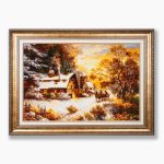 تابلو فرش دستبافت طرح زمستان کد 7412618