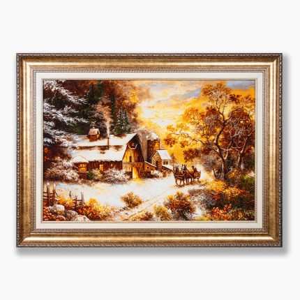 تابلو فرش دستبافت طرح زمستان کد 7412618