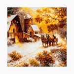 تابلو فرش دستبافت طرح زمستان کد 7412618 - Image 2