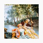 تابلو فرش دستبافت طرح قایق عشق کد 741335 - Image 2