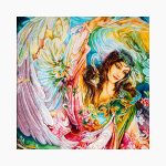 تابلو فرش دستبافت طرح پیدایش هستی کد 7413714 - Image 2