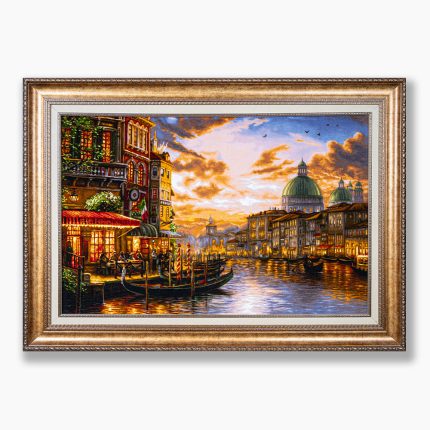 تابلو فرش دستبافت طرح ونیز کد 7412619