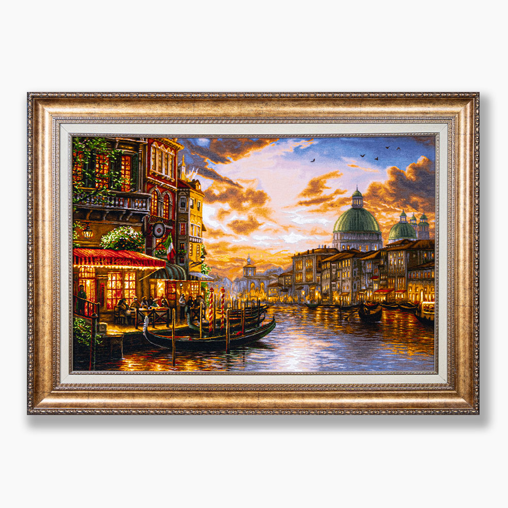 211 تابلو فرش دستبافت طرح ونیز کد 7412619 - Image 1