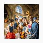 تابلو فرش دستبافت طرح تولد مادربزرگ کد 741336 - Image 2