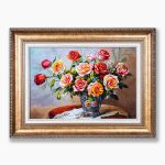 تابلو فرش دستبافت طرح گل رز کد 741272