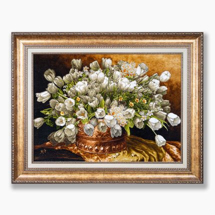 تابلو فرش دستبافت طرح گل لاله کد 741273