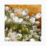 تابلو فرش دستبافت طرح گل لاله کد 741273 - Image 2