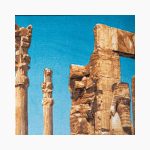 تابلو فرش دستبافت طرح سنگ نساره انسان بالدار پاسارگاد - Image 2