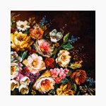 تابلو فرش دستبافت طرح گل رز کد 741276 - Image 2