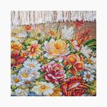 تابلو فرش دستبافت طرح گل ترمه کد 741277 - Image 3