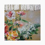 تابلو فرش دستبافت طرح گل رز و ترمه کد 741278 - Image 3