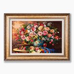 تابلو فرش دستبافت طرح گل رز کد 7412710