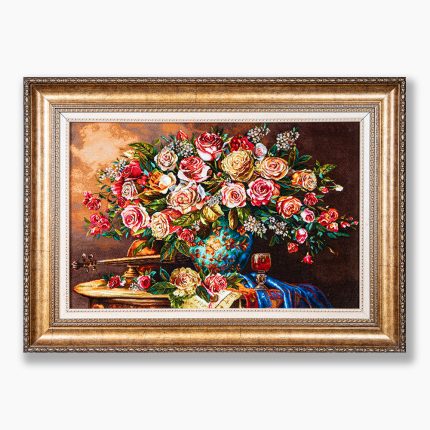 تابلو فرش دستبافت طرح گل رز کد 7412710