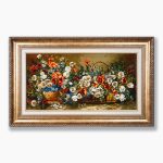 تابلو فرش دستبافت طرح گل لاله و شقایق کد 7412711