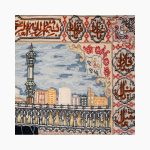 تابلو فرش دستبافت طرح کعبه و اسما الله کد 741299 - Image 2