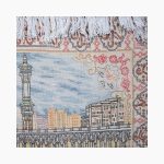 تابلو فرش دستبافت طرح کعبه و اسما الله کد 741299 - Image 3