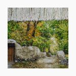 تابلو فرش دستبافت طرح منظره کوچه باغ کد 741254 - Image 3