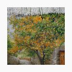 تابلو فرش دستبافت طرح منظره کوچه باغ کد 741258 - Image 3