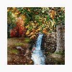 تابلو فرش دستبافت طرح منظره کوچه باغ کد 741259 - Image 2