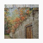 تابلو فرش دستبافت طرح منظره کوچه باغ کد 741259 - Image 3