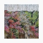 تابلو فرش دستبافت طرح منظره کوچه باغ بهار کد 7412510 - Image 3