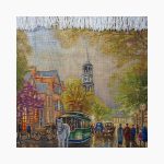 تابلو فرش دستبافت طرح منظره خیابان شانزلیزه کد 741267 - Image 3