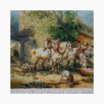 تابلو فرش دستبافت طرح منظره دهکده اسپانیا کد 741268 - Image 3