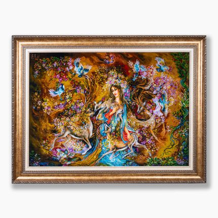 تابلو فرش دستبافت طرح گرمای عشق کد 741372