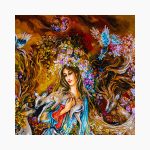 تابلو فرش دستبافت طرح گرمای عشق کد 741372 - Image 2