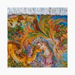 تابلو فرش دستبافت طرح دایره هستی کد 741373 - Image 3