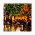 تابلو فرش دستبافت طرح منظره خیابان شانزلیزه کد 7412610 - Image 2