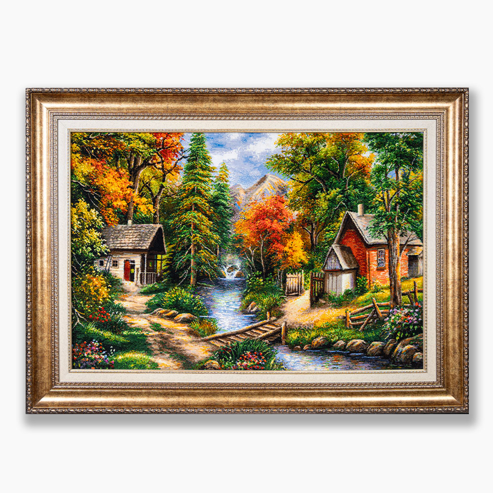 94 تابلو فرش دستبافت طرح منظره توماس کد 7412612 - Image 1